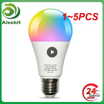 1-5 Шт. Умные Лампочки E27 Светодиодная лампа Smart Light Bulb RGB 220 В 110 В Работает с приложением Tuya Smart Life Smartthings Alexa Hub
