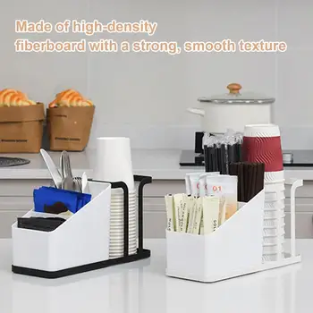 1 комплект, Кофейный подстаканник из углеродистой стали, Отделение для дозатора чайных пакетиков, Экономия места В Офисе, на домашнем рабочем столе, Стеллаж для хранения на кухне