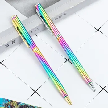 1 шт. Креативная многоцветная шариковая ручка Деловые Металлические офисные вращающиеся ручки Школьные канцелярские принадлежности