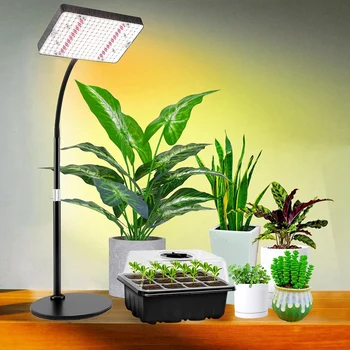 1 ШТ. Настольная лампа для выращивания растений мощностью 200 Вт с УФ-ИК-лампой полного спектра, регулируемая по высоте