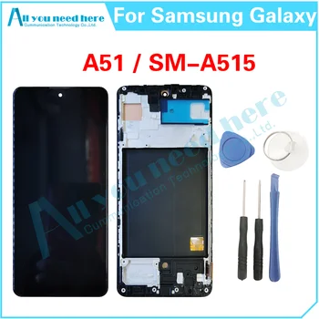 100% Тест Для Samsung Galaxy A51 A515 A515F A515U A515W A515X ЖК-дисплей С Сенсорным Экраном, Дигитайзер, Сборка, Замена Запасных Частей