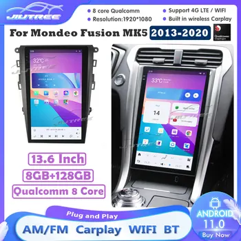 13,6-дюймовое автомобильное радио Android для Ford Mondeo Fusion MK5 2013-2019 Мультимедийный плеер с экраном Tesla GPS Навигация головное устройство Carplay