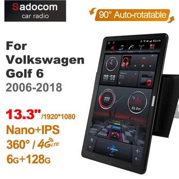 1920*1080 Nano 1080P Android10.0 для Volkswagen Golf 6 2006-2018 Автомобильное Радио Видео Аудио 13,3 