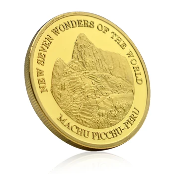 2007 Новые 7 Чудес Света Золотая Монета Мачу-Пикчу - Перу Позолоченная Медаль Подарки На Память Украшения