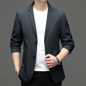2251-R-Трендовый мужской повседневный хлопковый Корейский мужской свободный костюм на заказ