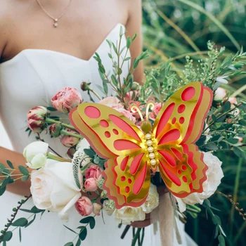 3D Наклейка на стену с полой бабочкой, свадебное украшение, фестиваль домашнего декора, обои, наклейки с бабочками из перламутровой бумаги, 10 шт./компл.