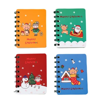 4 шт. Мини-рождественские блокноты с подкладкой, Маленькие блокноты для рождественской вечеринки для детей