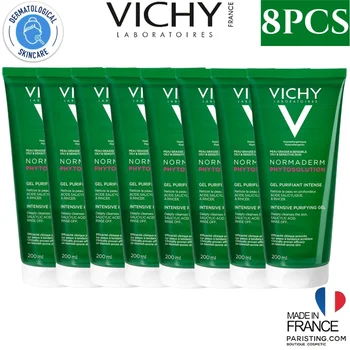 8ШТ Vichy Normaderm Phytosolution Очищающий гель 200 мл, Глубоко Очищающий жир, Улучшающий кожу, Увлажняющий и Успокаивающий Чувствительную кожу