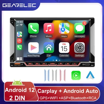 Android 12 Автомобильный радиоприемник 2Din Carplay Android Автоматический Мультимедийный Видеоплеер Универсальный 7 