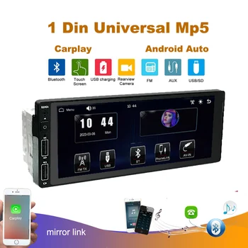 Carnovo 6,86-дюймовый Автомобильный Радиоприемник 1 Din CarPlay Android Автоматический Мультимедийный Плеер Bluetooth MirrorLink FM-Приемник Для Volkswagen Nissan