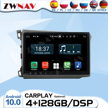 Carplay 2 Din Android Мультимедийный Радиоприемник Для HONDA Civic 2012 2013 2014 2015 Авто Аудио Стерео Видеоплеер GPS Головное Устройство