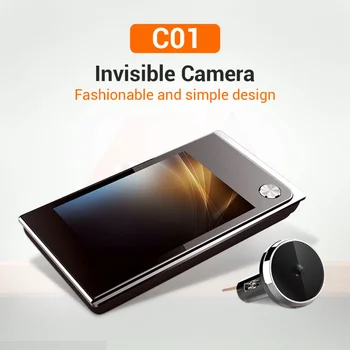 Escam C01 3,5-дюймовый цифровой ЖК-дисплей, 120-градусный глазок, фото-визуальный мониторинг, электронная камера 