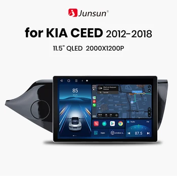 Junsun X7 PRO 11,5 “2K QLED AI Voice Wireless CarPlay Android Auto Автомагнитола для KIA CEED 2012-2018 Мультимедийное авторадио 4G