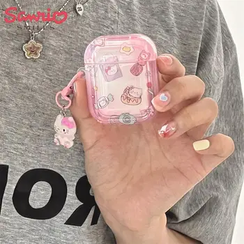 Kawaii Hello Kittys Sanrio Аниме Милый чехол для наушников Apple Airpods 2 3 Pro Чехол для наушников Защитная оболочка Подарки Игрушки для девочек