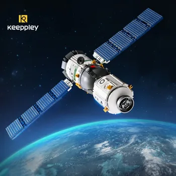 Keeppley Shenzhou XV Пилотируемый Космический корабль Строительные Блоки Китай Аэрокосмический Сплайсинг Игрушечная Модель Космического Корабля Украшение Подарок