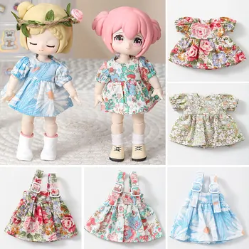 ob11 детское платье, многоцветная юбка с цветочным рисунком, маленькая юбка, юбка феи, пышная юбка с цветочным рисунком, 1/12 кукольная одежда, аксессуары для кукол