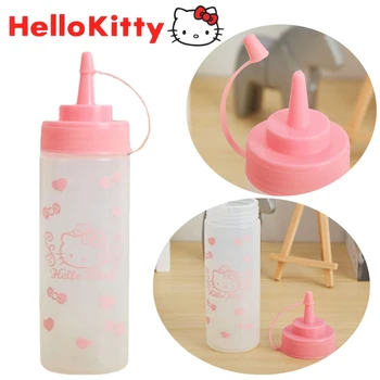 Sanrio Hello Kitty Бутылки Для Выжимания Приправ Мультяшные Герметичные 430 мл Кухонный Соус Для Салата, Кетчуп, Горчица, Бутылки Оливкового Масла