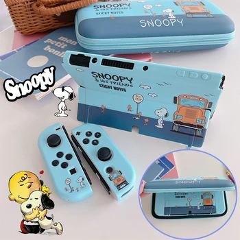 Snoopy Защитный Чехол для Переноски для Nintendo Switch Сумка Для Хранения Портативная Съемная Оболочка для NS Joycon Switch OLED Чехол Подарок