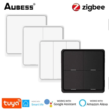 Tuya ZigBee Smart Scene Switch Кнопочный контроллер, сценарий автоматизации, Управление приложением Smart Life Через Alexa И Google Home