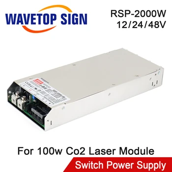 WaveTopSign MEAN WELL PFC Источник Питания с Переключателем Высокой Мощности RSP-2000-48V 24V 12V Регулируемое Напряжение Используется для Лазерного Модуля Co2 мощностью 100 Вт