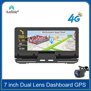 Автомобильная Регистраторная Камера 7 Дюймов Android 8.1 GPS Навигация ADAS WIFI 4G Удаленный Монитор Видеомагнитофон 2 ГБ + 32 ГБ Поддержка Двойной Камеры Заднего Вида