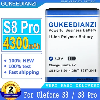 Аккумулятор GUKEEDIANZI для Ulefone, Аккумуляторные батареи и инструменты, 4300 мАч, S8 Pro, S8Pro, 5,3 