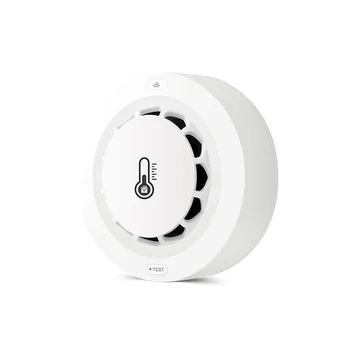 Беспроводная интеллектуальная дымовая сигнализация Wifi, сигнализация температуры и влажности, управление приложением, домашняя охранная дымовая сигнализация для домашней гостиной