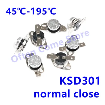 Биметаллический термостат KSD301 10A 250V Нормально Закрытый Переключатель Температуры Термостат 75C 85C 95C 110C 130C 150C 180C 45-190 градусов