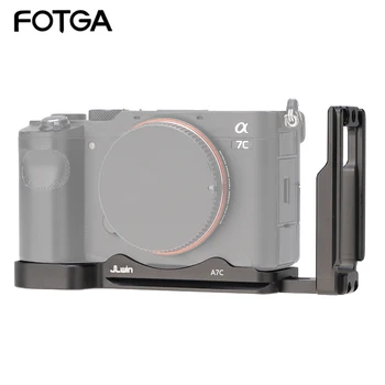 Быстроразъемная Пластина FOTGA L-Образный Кронштейн Вертикальный Держатель Рукоятки QR-пластины для Беззеркальной Камеры Sony Alpha 7C с Электронным Креплением