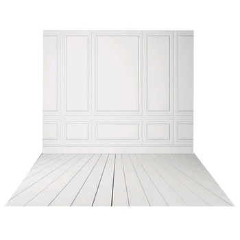 виниловые фоны для фотосъемки 3x5 футов Белая Кирпичная Стена деревянный пол свадебный фон для фотостудии