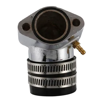 Двигатель Карбюратор Угловой адаптер из алюминиевого сплава Впускной коллектор карбюратора для картинга GY6 150Cc