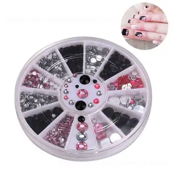 Дизайн ногтей горный хрусталь 3D колесо для украшения ногтей кристалл разноцветная акриловая дрель аксессуары для дизайна