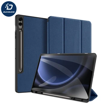 Для Samsung Galaxy Tab S9 FE Plus Чехол Trifold Кожаный Флип Смарт-планшет с Держателем Карандаша Для Tab S9 FE Plus Dux Ducis