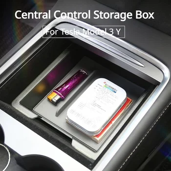 Для Tesla Model 3 Y Ящик для хранения центрального управления Прозрачный Акриловый ящик для хранения подлокотников центральной консоли Аксессуары для интерьера автомобиля