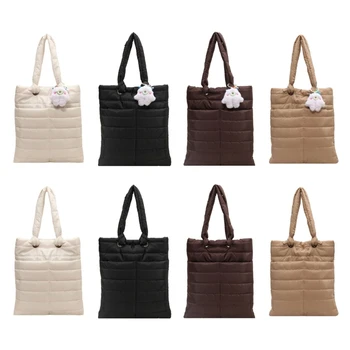 Женская сумка через плечо, сумка большой емкости, модная сумочка, осенне-зимняя стеганая сумка