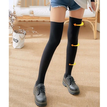 Женские носки Arherigele выше колена, сексуальные кружевные Чулки в сеточку, Нейлоновые Длинные носки, Чулочно-носочные изделия, Однотонные чулки высокого качества