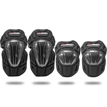 Защита для мотоцикла PRO-BIKER HX-P18, защита для колен и локтей, защита из углеродного волокна, Зимняя теплая защита для мотоцикла