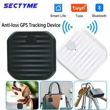 Интеллектуальное устройство слежения Sectyme Bluetooth с защитой от потери GPS, мини-устройство для отслеживания домашних животных, трекер для поиска детей, игрушка для ключей, кошелек, телефон, беспроводной поиск ключей
