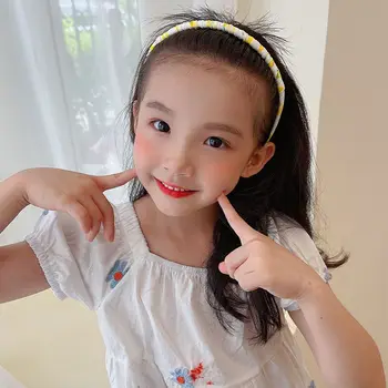 Кавайный Японский Сладкий Цветочный Элегантный Красочный обруч для волос в Корейском стиле, головной убор, зубчатая повязка на голову, детский обруч для волос