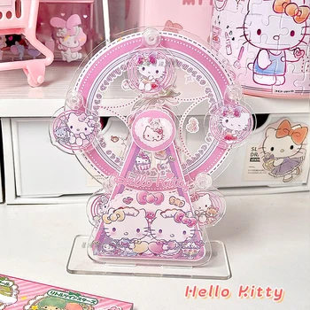 Колесо Обозрения Sanrio Hello Kitty Игрушки Аниме Kuromi Melody Вращающиеся Настольные украшения Игрушки Мультяшные Украшения детской комнаты Подарки