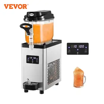 Коммерческая Машина для Приготовления Слякоти VEVOR 6L Slushy Maker с Автоматическим Регулированием Скорости Торговый Автомат для Раздачи Напитков для Бара Reastaurant