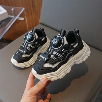 Кроссовки для мальчиков и девочек, легкая противоскользящая дышащая комфортная спортивная обувь для бега и ходьбы для детей