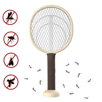 Летний USB Перезаряжаемый Электрический Шокер Mosquito Killer Лампа Немой Мухобойка Электрический Жук Zapper УФ-Свет Ловушка Для Мух-Летучих Мышей 2023