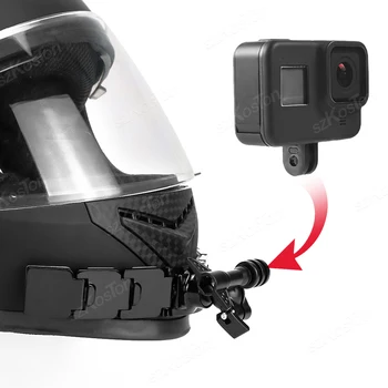 Мотоциклетный Шлем Подставка для Подбородка Держатель для GoPro 8 9 10 11 12 Полнолицевой Держатель для Insta360 DJI Action 4 Аксессуары Для Камеры