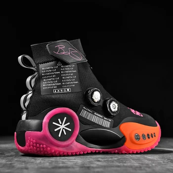 Мужская баскетбольная обувь, дышащая амортизирующая Нескользящая носимая обувь для бега, спортивные баскетбольные кроссовки для женщин для тренировок в тренажерном зале