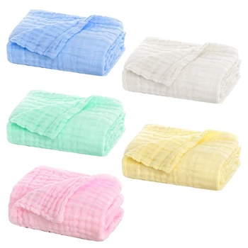 Мягкое дышащее 6-слойное марлевое детское одеяло, Муслиновое полотенце
