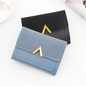 Новая корейская версия женской короткой сумки для карт, маленького кошелька, трехстворчатого кошелька, женской сумки с несколькими картами