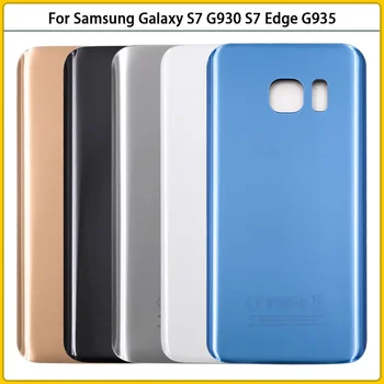 Новая Стеклянная Задняя Крышка Батарейного Отсека Для Samsung Galaxy S7 G930 G930F S7 Edge G935 Чехол Для Ремонта Корпуса Задней Двери