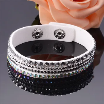 Новое поступление, 4 ряда, модный роскошный горный хрусталь, полный браслет с кристаллами, браслет Wirstband для женщин, подарок