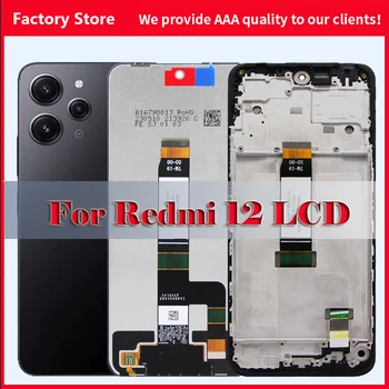 Оригинальный ЖК-дисплей Для Xiaomi Redmi 12 23053RN02A ЖК-дисплей Для redmi 12 С разрешением экрана 1080 x 2460 ЖК-дисплей + Рамка
